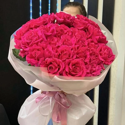 Букет из 27 розовых роз